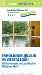 Mobile Screenshot of landhotel-allgaeuer-hof.de